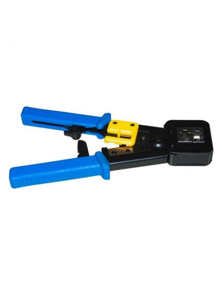 PINZA UNIVERSALE LINK PER CONNETTORI 6-8 POLI CON CAVO PASSANTE CON SPELAFILI ANTERIORE - LKCRIMP2