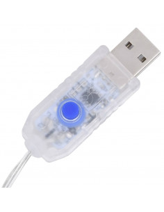 Piramide Decorativa Cono di Luce LED Acrilico Blu 60 cm