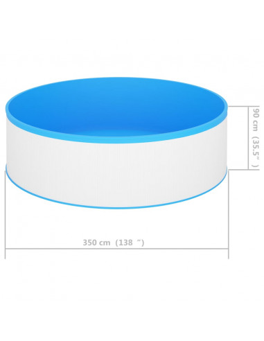 Piscina Fuori Terra 350x90 cm Bianca