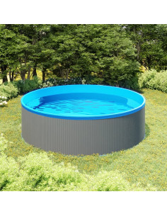Piscina Fuori Terra 350x90 cm Grigio
