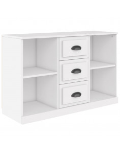 Credenza Bianca 104,5x35,5x67,5 cm in Legno Multistrato 2