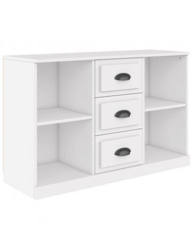 Credenza Bianca 104,5x35,5x67,5 cm in Legno Multistrato