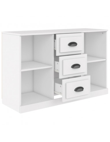 Credenza Bianca 104,5x35,5x67,5 cm in Legno Multistrato