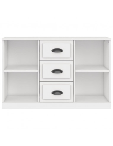 Credenza Bianca 104,5x35,5x67,5 cm in Legno Multistrato