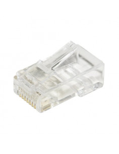 PLUG LINK RJ45 CAT 5E UTP NON SCHERMATO CON INSERTO PER CAVO FLESSIBILE - Confezione 100pz