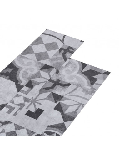 Listoni Pavimento in PVC 5,02 m² 2 mm Autodesivi Motivo Grigio