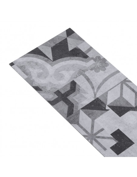 Listoni Pavimento in PVC 5,02 m² 2 mm Autodesivi Motivo Grigio
