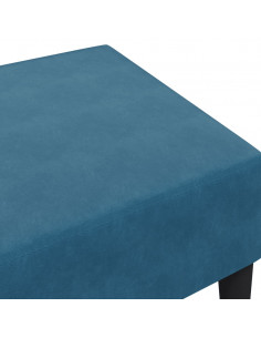 Poggiapiedi Blu 77x55x31 cm in Velluto