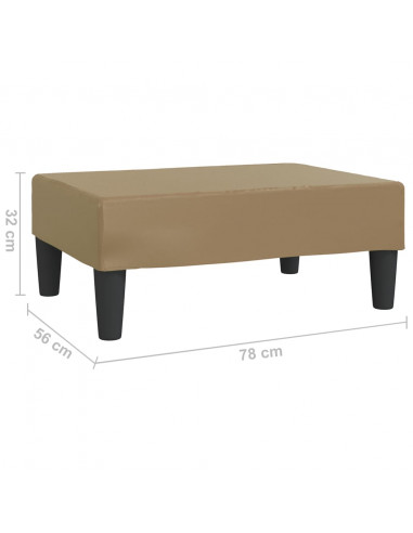 Poggiapiedi Cappuccino 78x56x32 cm in Similpelle