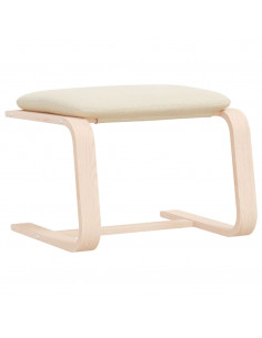 Poggiapiedi Crema 51x41x40 cm in Tessuto