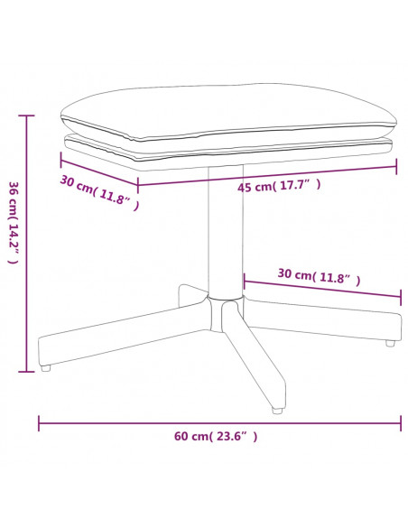 Poggiapiedi Crema 60x60x36 cm in Similpelle