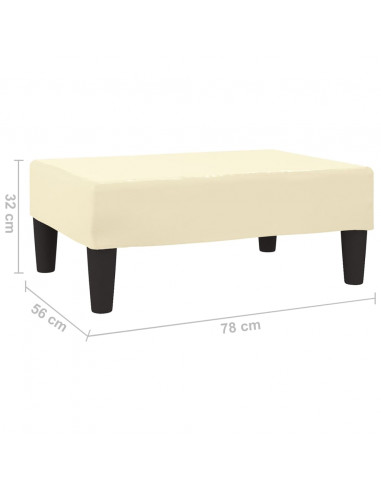 Poggiapiedi Crema 78x56x32 cm in Similpelle