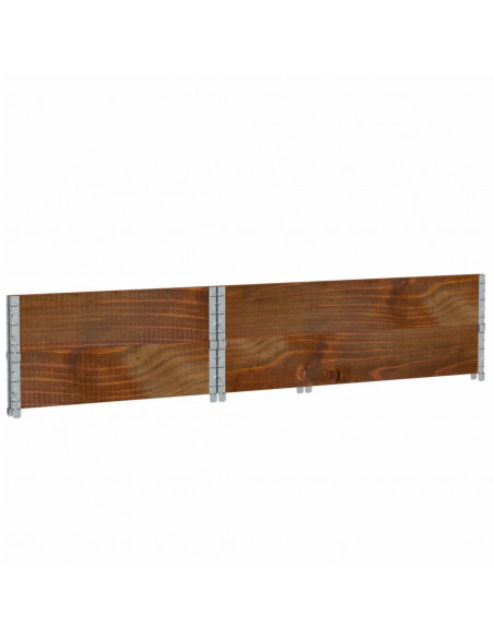 Poggiapiedi da Giardino Marrone 120x80cm Legno Massello di Pino