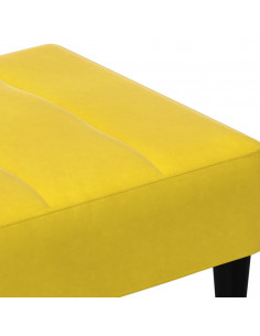 Poggiapiedi Giallo 77x55x31 cm in Velluto