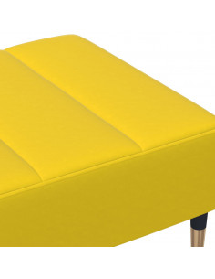 Poggiapiedi Giallo 77x55x31 cm in Velluto