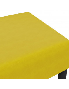 Poggiapiedi Giallo 77x55x31 cm in Velluto