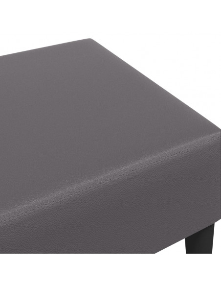Poggiapiedi Grigio 77x55x31 cm in Similpelle