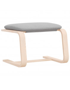 Poggiapiedi Grigio Chiaro 51x41x40 cm in Tessuto