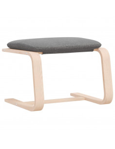 Poggiapiedi Grigio Chiaro 51x41x40 cm in Tessuto