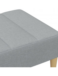 Poggiapiedi Grigio Chiaro 77x55x31 cm in Tessuto