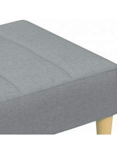 Poggiapiedi Grigio Chiaro 77x55x31 cm in Tessuto