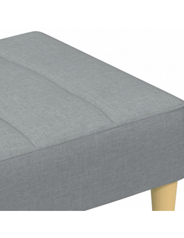 Poggiapiedi Grigio Chiaro 77x55x31 cm in Tessuto