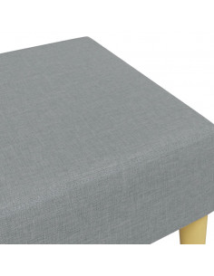 Poggiapiedi Grigio Chiaro 77x55x31 cm in Tessuto