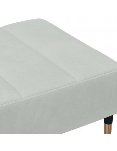 Poggiapiedi Grigio Chiaro 77x55x31 cm in Velluto