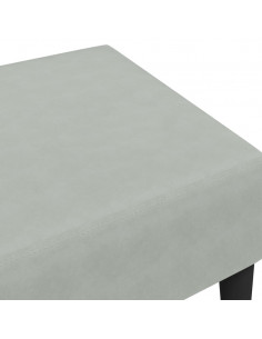 Poggiapiedi Grigio Chiaro 77x55x31 cm in Velluto