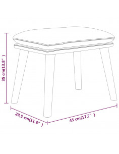 Poggiapiedi Grigio Scuro 45x29,5x35 cm in Tessuto