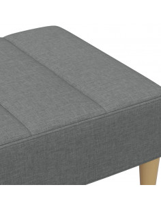 Poggiapiedi Grigio Scuro 77x55x31 cm in Tessuto