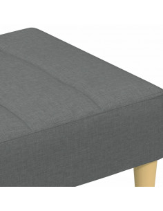 Poggiapiedi Grigio Scuro 77x55x31 cm in Tessuto