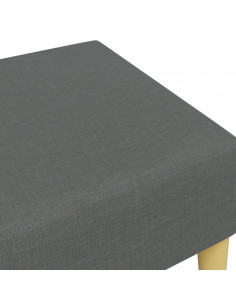 Poggiapiedi Grigio Scuro 77x55x31 cm in Tessuto
