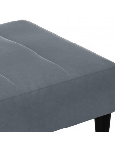 Poggiapiedi Grigio Scuro 77x55x31 cm in Velluto
