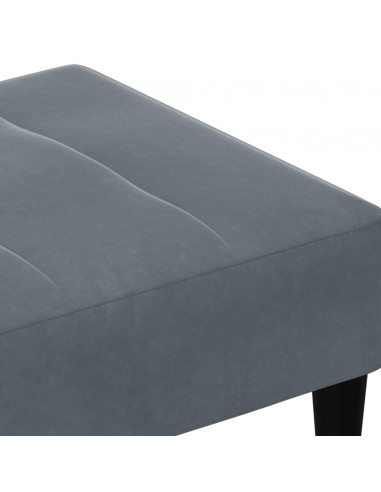 Poggiapiedi Grigio Scuro 77x55x31 cm in Velluto