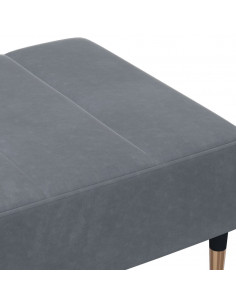Poggiapiedi Grigio Scuro 77x55x31 cm in Velluto