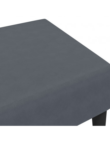 Poggiapiedi Grigio Scuro 77x55x31 cm in Velluto