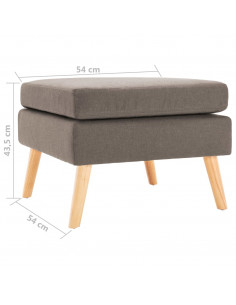 Poggiapiedi Grigio Talpa in Tessuto