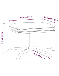 Poggiapiedi Marrone 45x29,5x36 cm in Similpelle Lucida