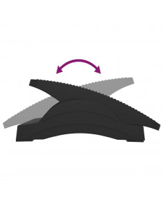 Poggiapiedi Nero 43,5x32,5x10,5 cm