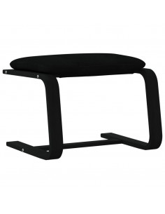 Poggiapiedi Nero 51x41x40 cm in Tessuto