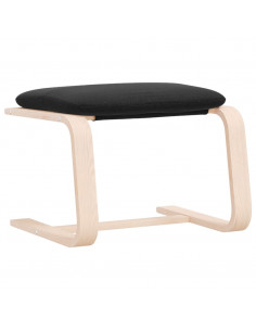 Poggiapiedi Nero 51x41x40 cm in Tessuto