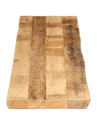Piano Tavolo Bordi Vivi 160x40x3,8 cm Legno di Mango Grezzo