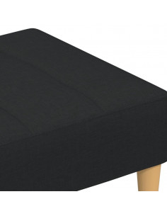 Poggiapiedi Nero 77x55x31 cm in Tessuto