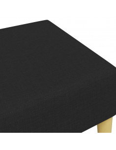 Poggiapiedi Nero 77x55x31 cm in Tessuto