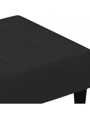 Poggiapiedi Nero 77x55x31 cm in Velluto