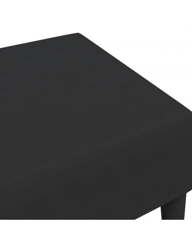 Poggiapiedi Nero 77x55x31 cm in Velluto