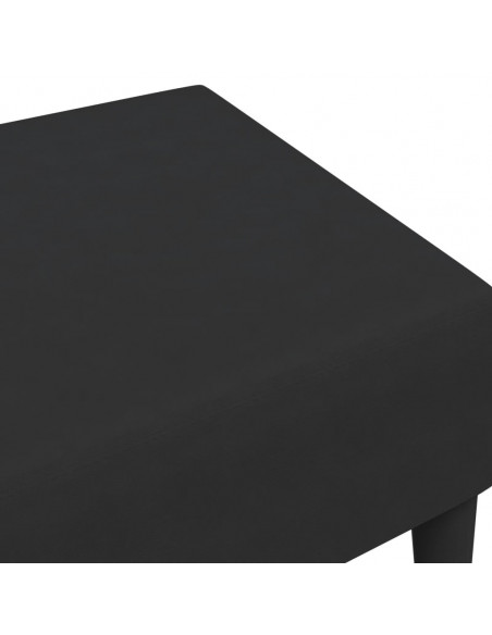 Poggiapiedi Nero 77x55x31 cm in Velluto