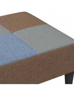 Poggiapiedi Patchwork 77x55x31 cm in Tessuto