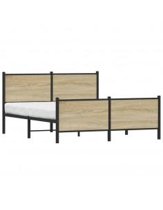 Giroletto senza Materaso in Metallo Rovere Sonoma 150x200 cm 2